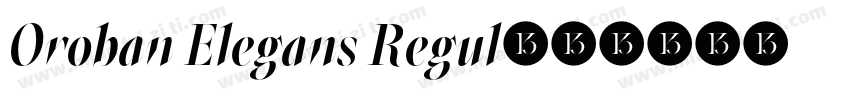 Oroban Elegans Regul字体转换